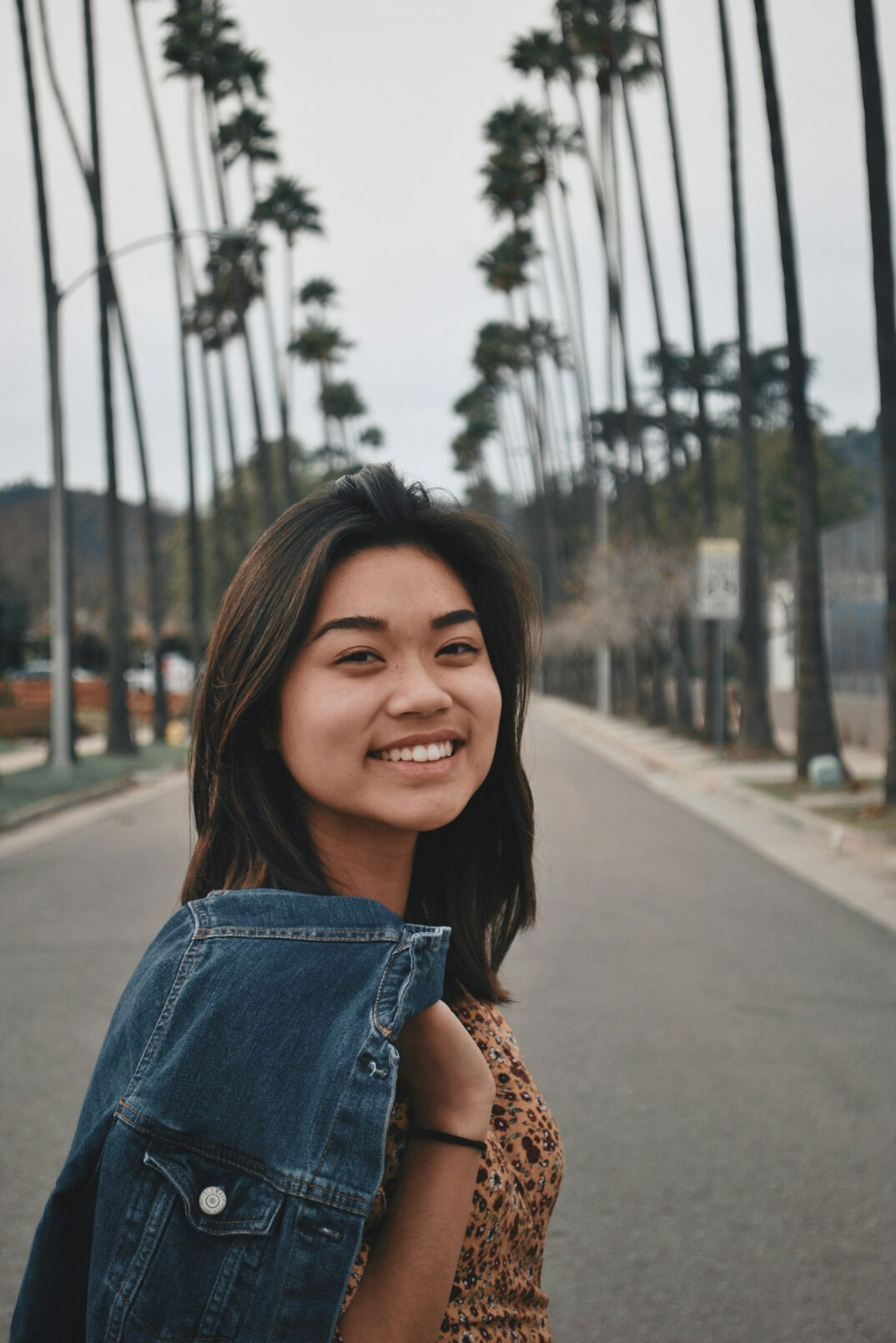 Portrait of a smiling woman with brown hair